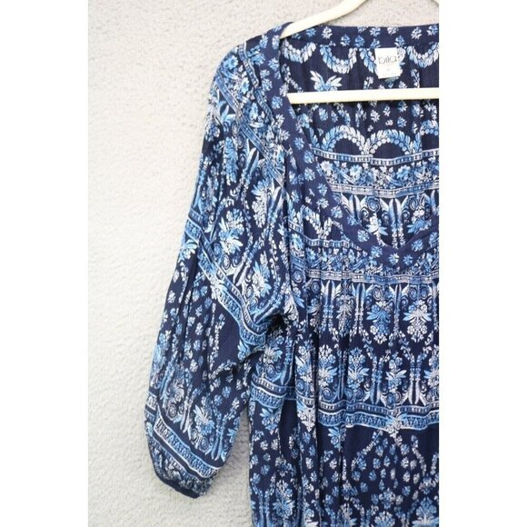 Bila 3/4 Balloon Sleeve Gauzy Top-Size XL-Boho-Hippie - Picture 3 of 10
